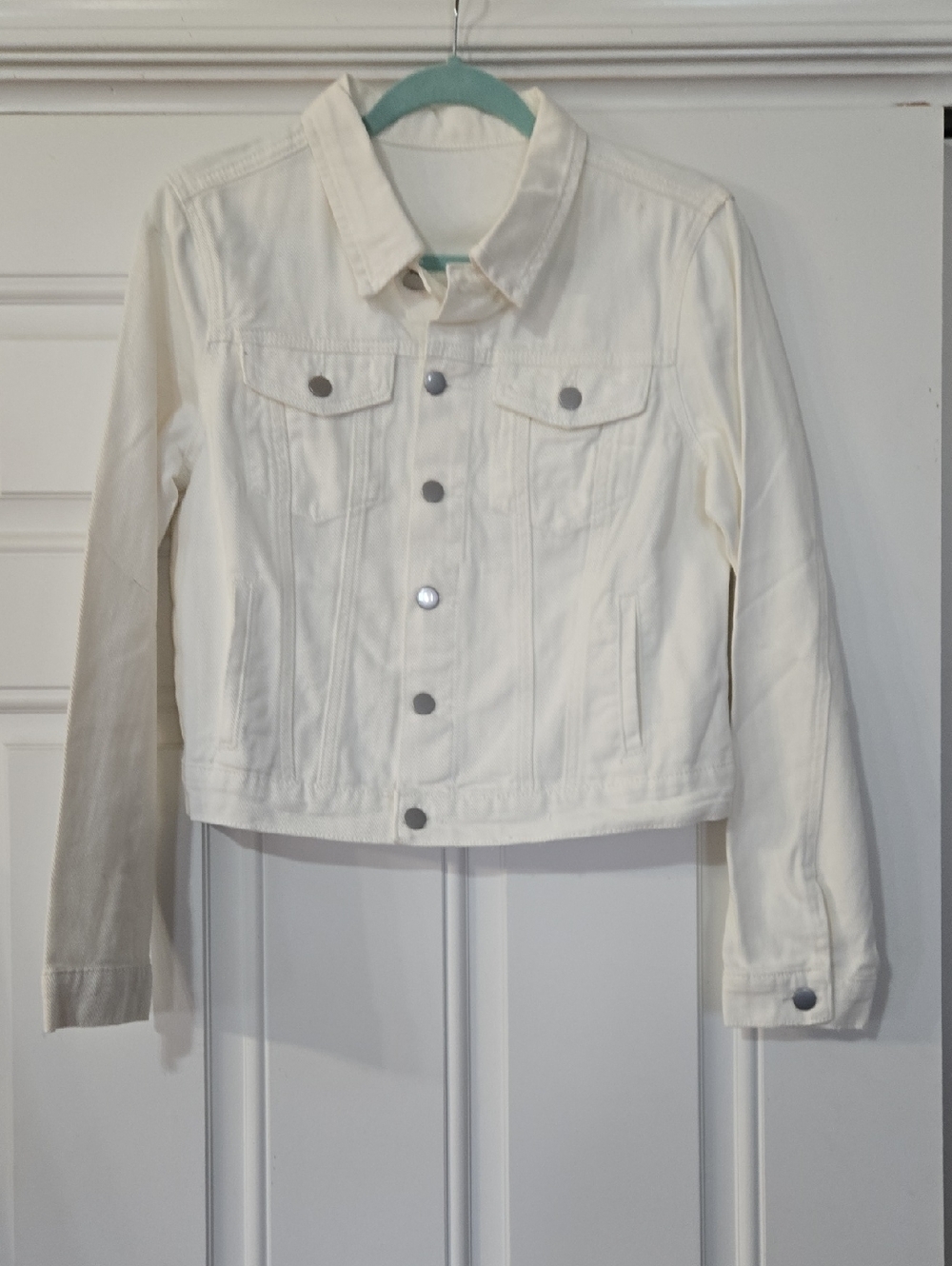 SHEIN White Denim Jacket